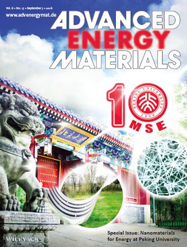 北京大学发布Advanced Energy Materials纳米能源材料特刊
